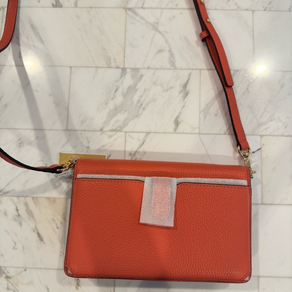 Michael Kors Mott Pink Grapefruit Phone Wallet Crossbody Bag - Picture 5 of 5